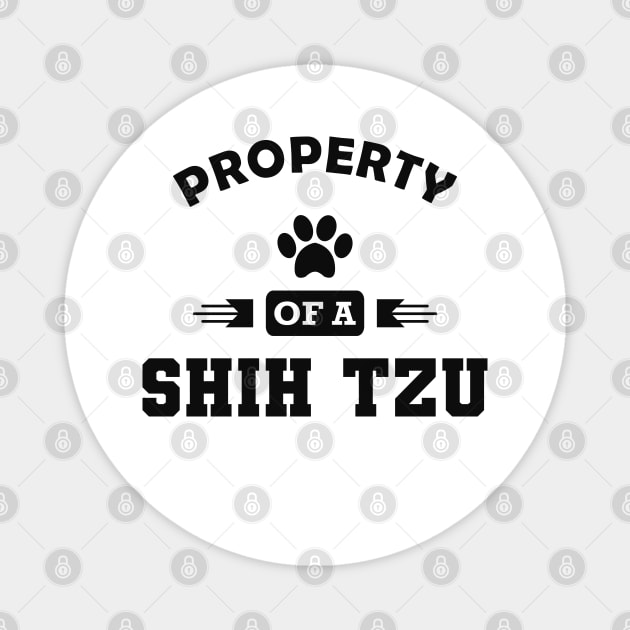 Shih Tzu Dog - Property of a shih tzu Magnet by KC Happy Shop